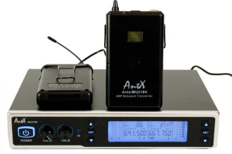 Двоен UHF микрофон MU218H за глава  със сменяема честота /Head set/