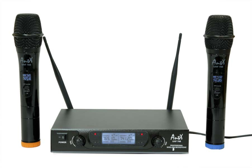 Двоен дистанционен микрофон UHF 766 AntX